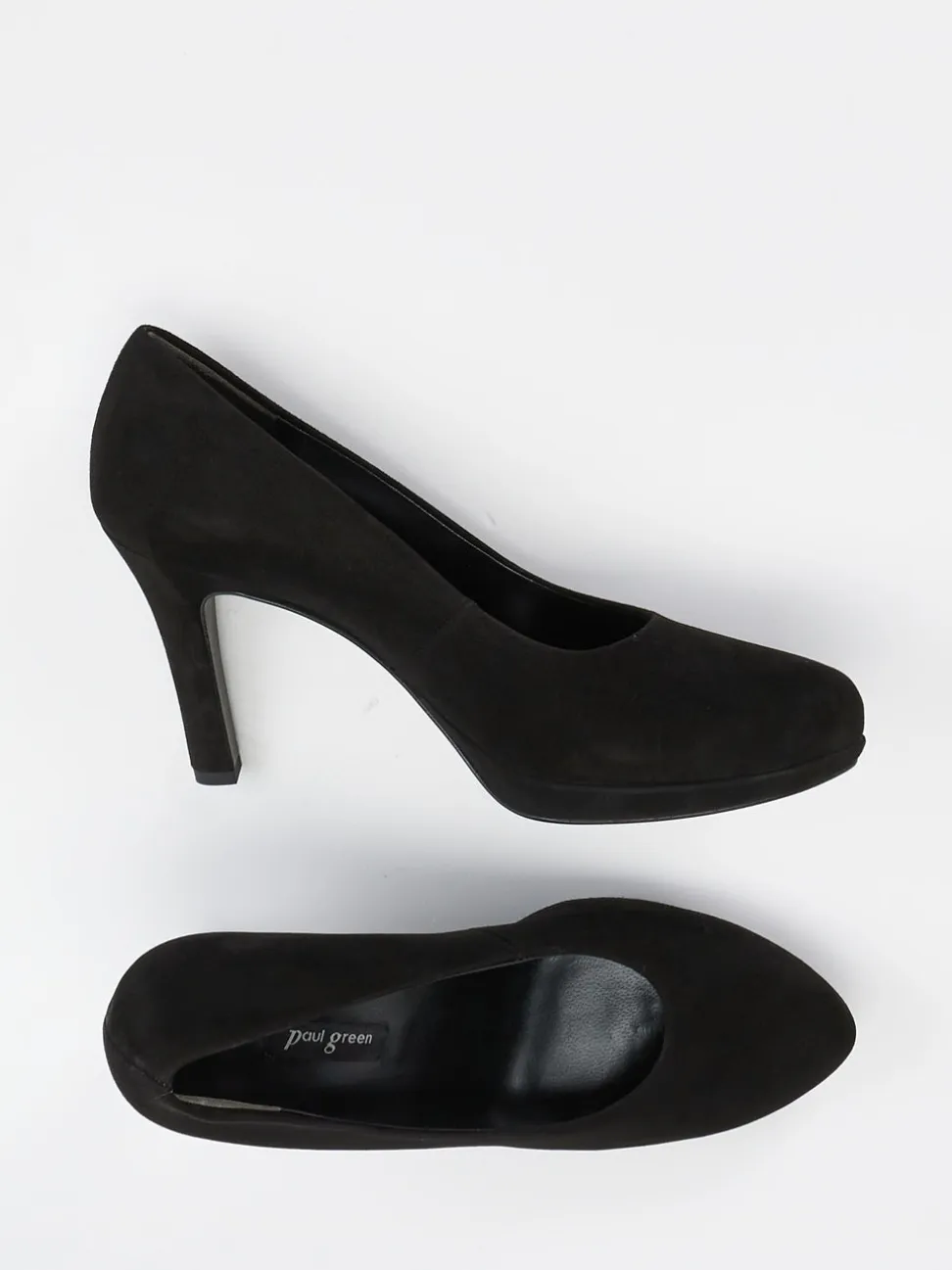 Paul Green – Plateau-Pumps aus Veloursleder schwarz