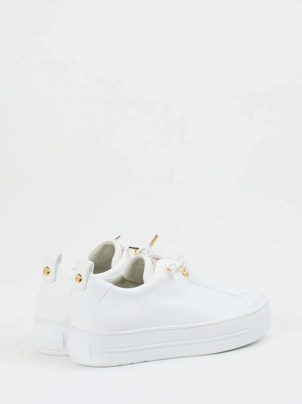 Paul Green – Plateau-Sneaker aus Kalbleder Weiß