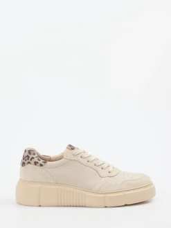 Paul Green – Plateau-Sneaker aus Kalbleder in Beige