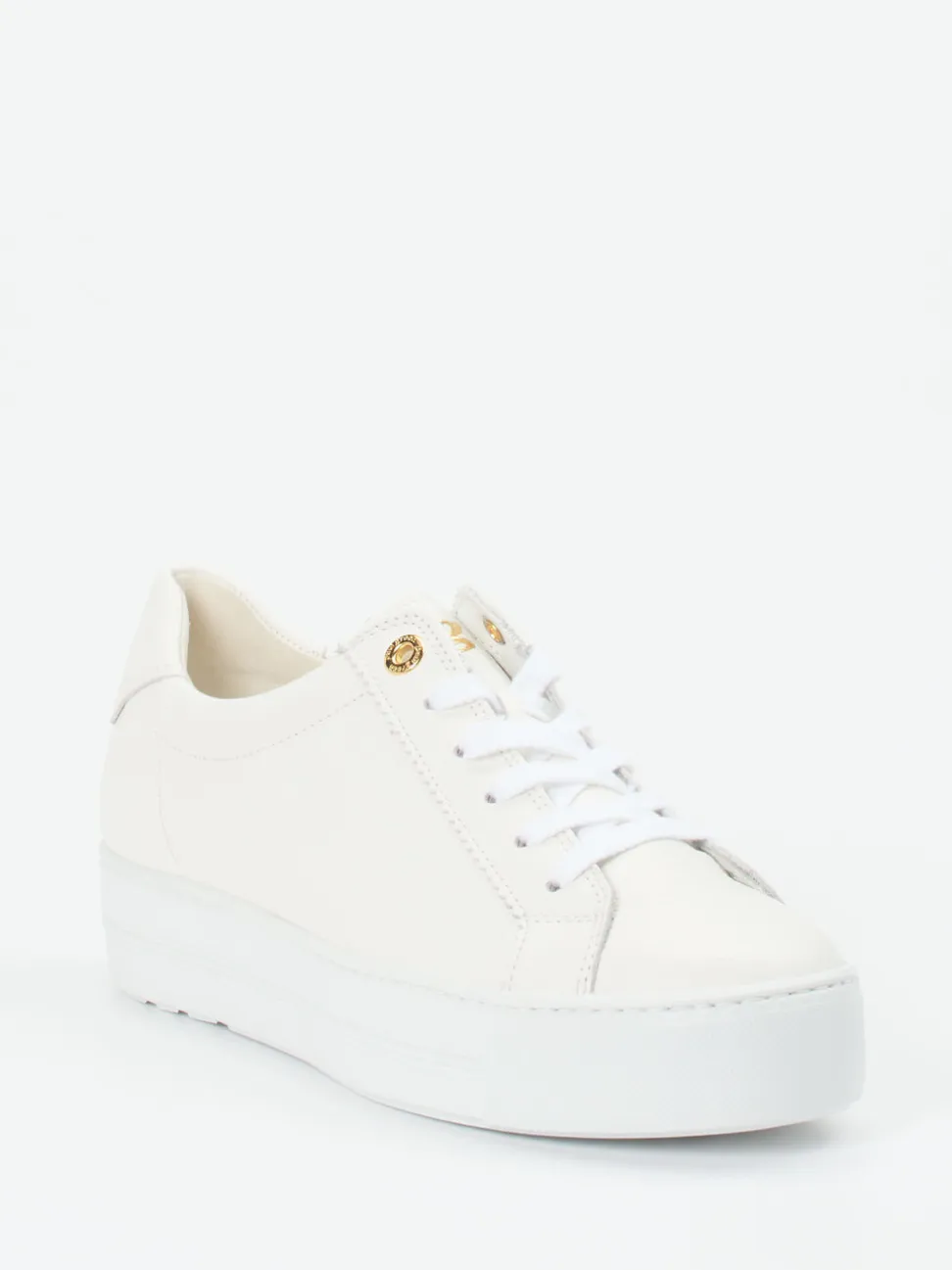 Paul Green – Plateau-Sneaker aus Kalbleder Off-White