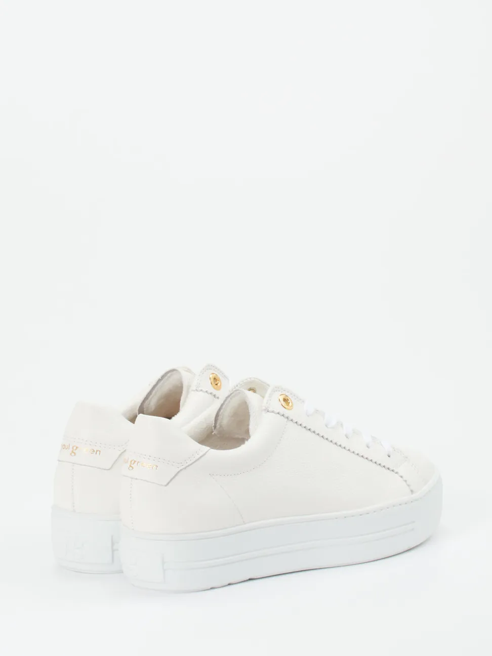 Paul Green – Plateau-Sneaker aus Kalbleder Off-White