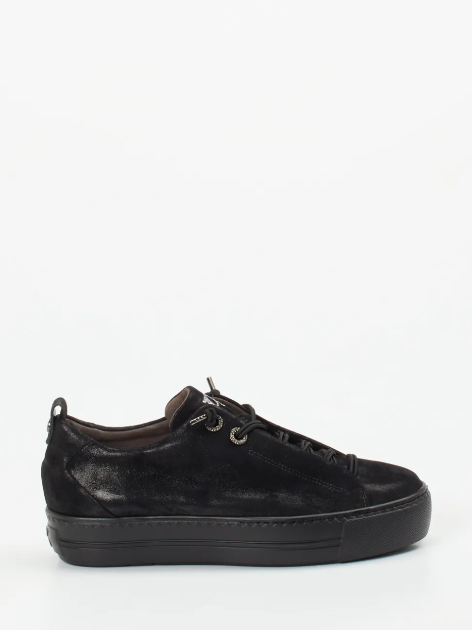 Paul Green – Plateau-Sneaker aus Nubukleder schwarz