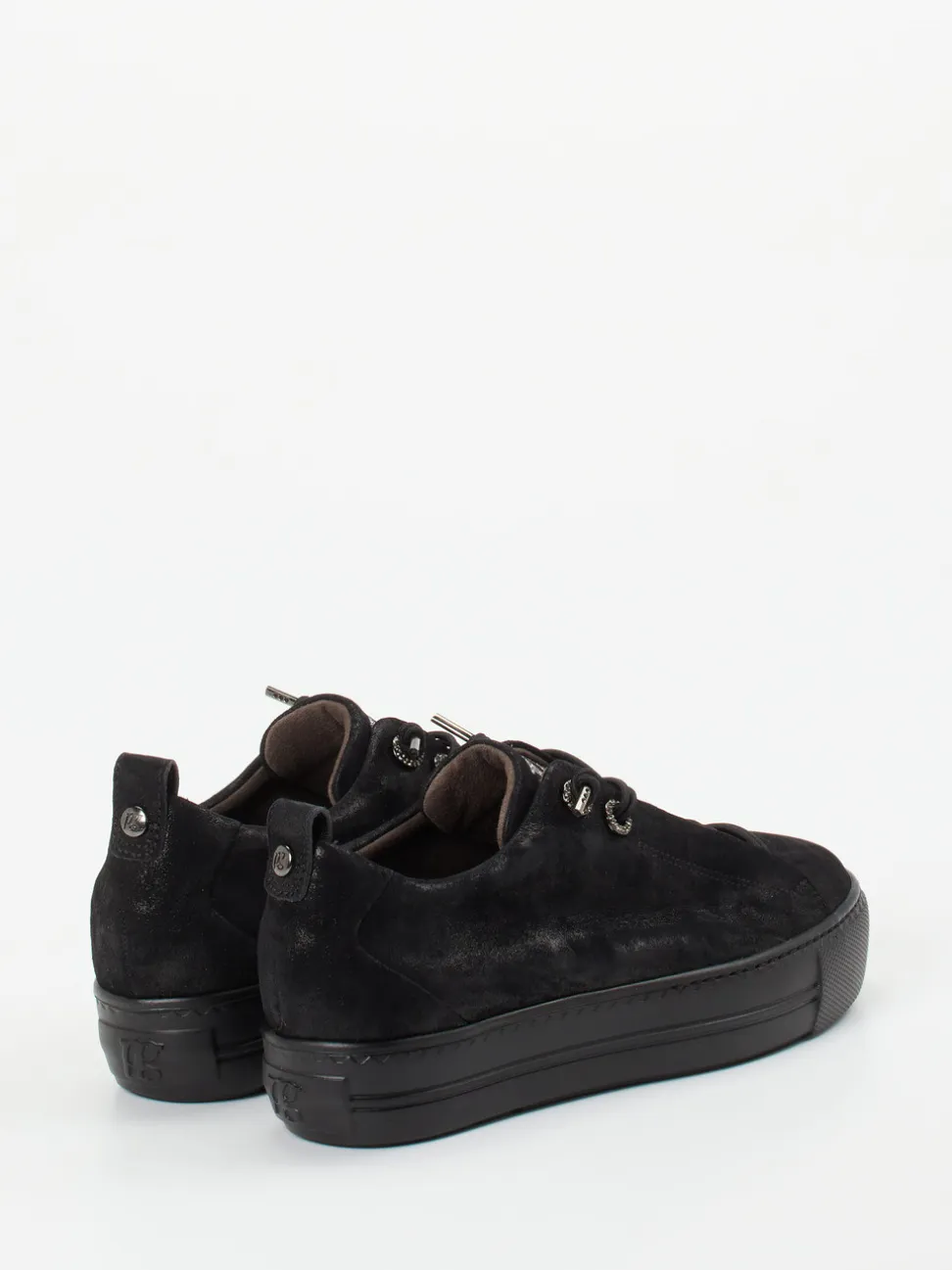 Paul Green – Plateau-Sneaker aus Nubukleder schwarz