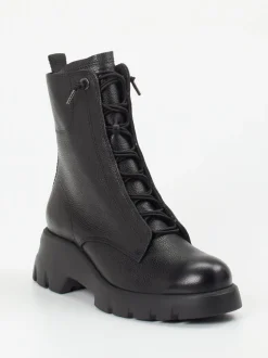 Paul Green – Schnürboots aus Kalbleder schwarz