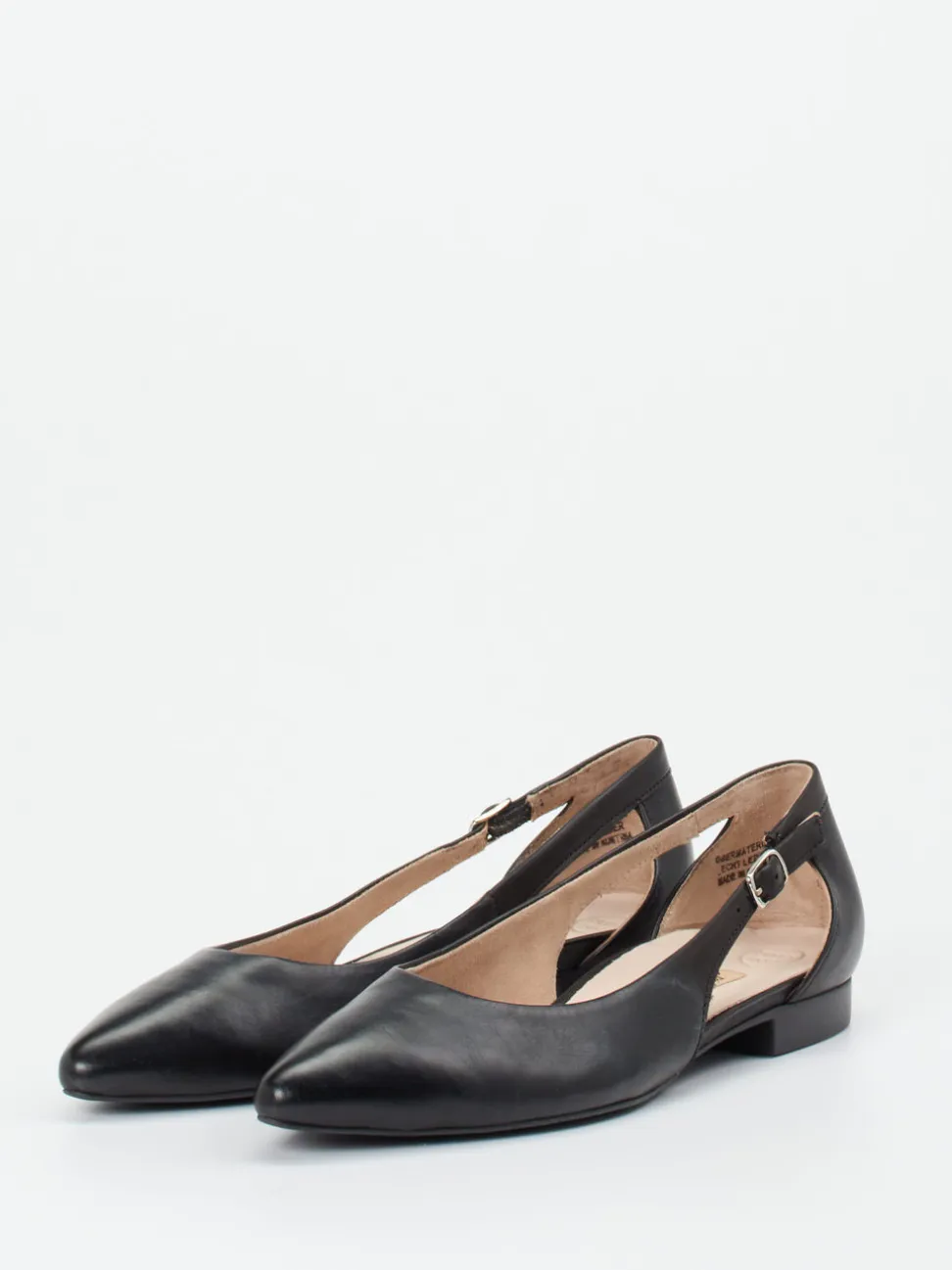 Paul Green – Slingback-Ballerinas aus Kalbleder Schwarz