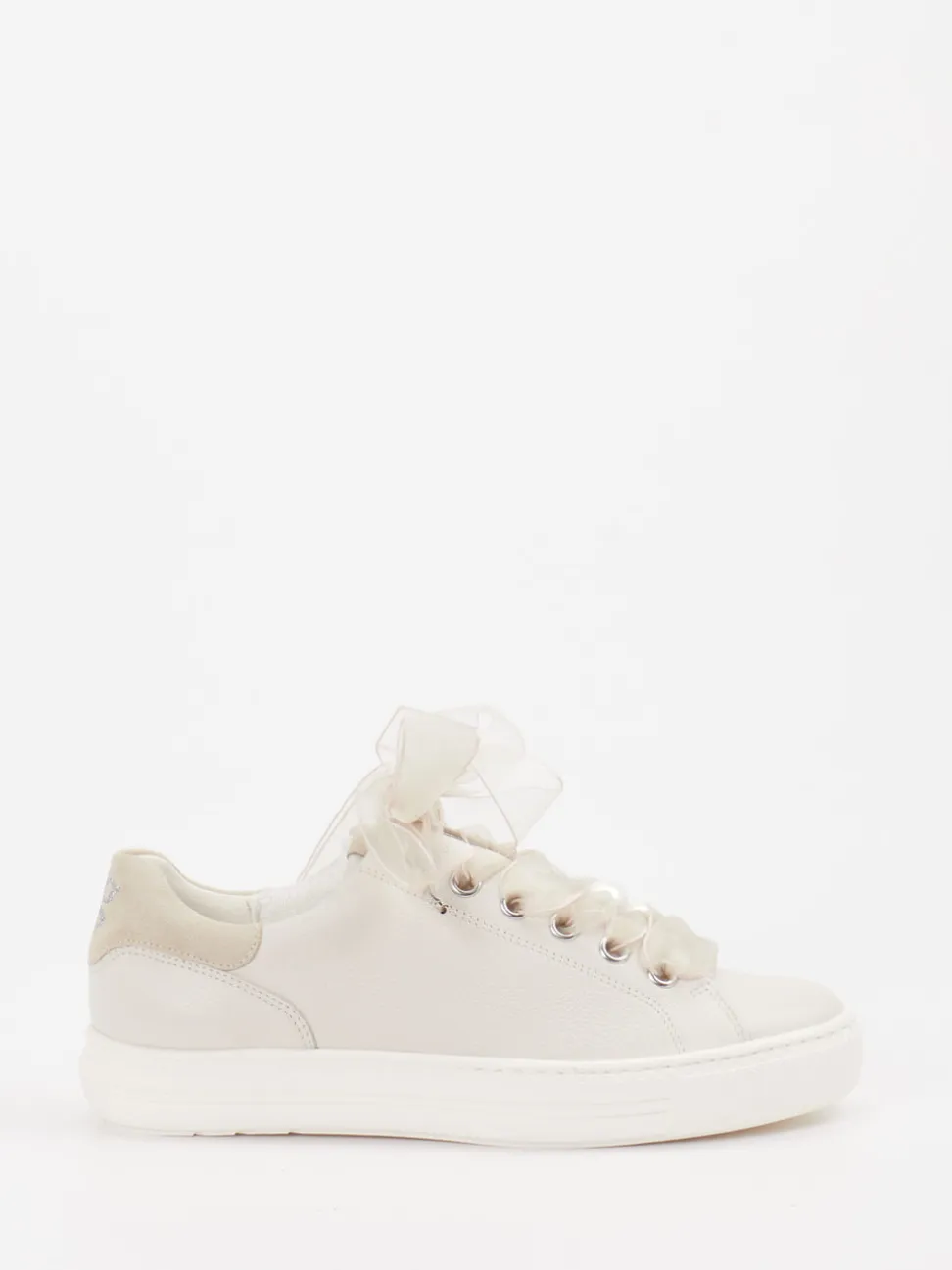 Paul Green – Sneaker aus Kalbleder cremeweiß
