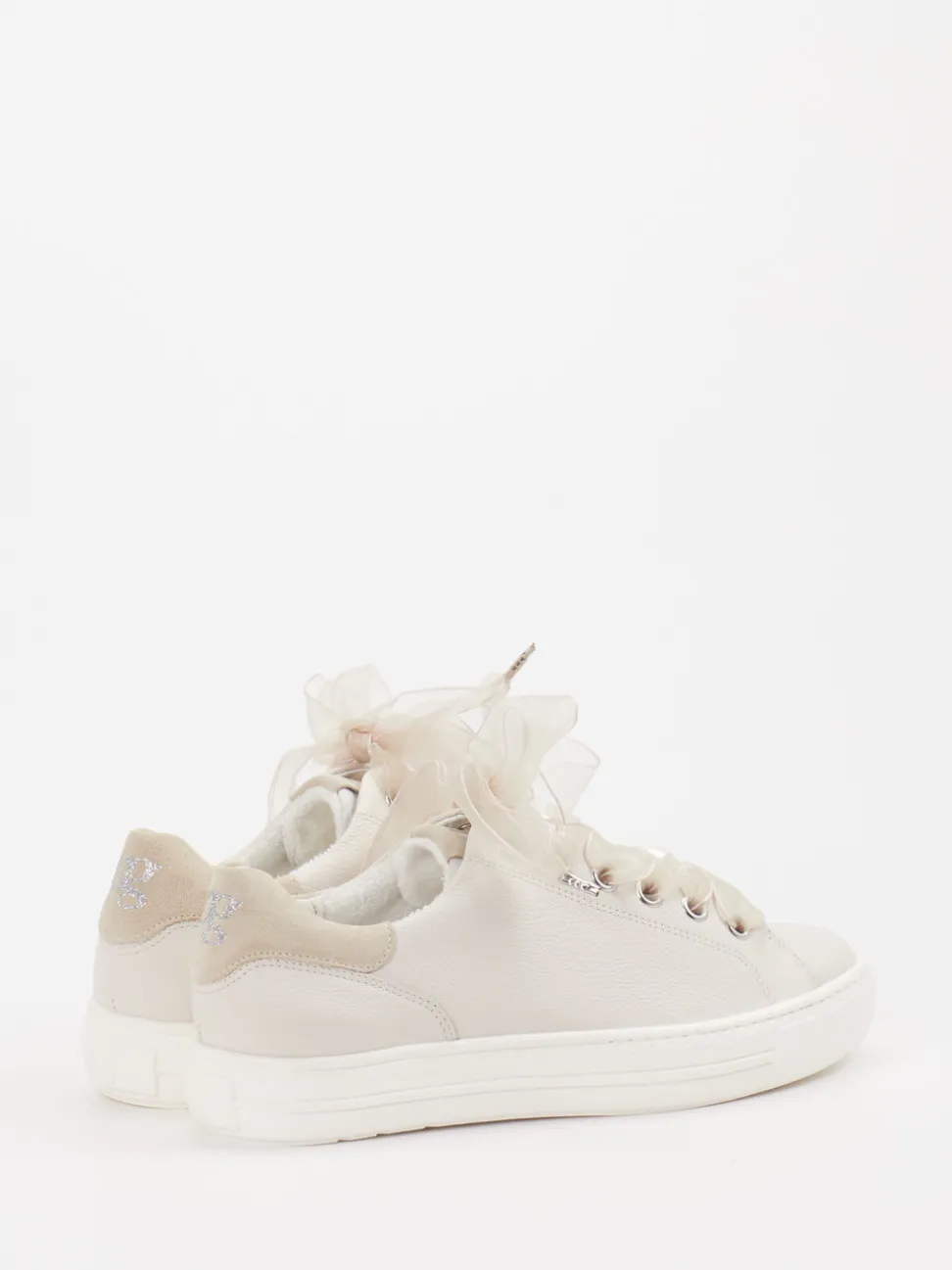 Paul Green – Sneaker aus Kalbleder cremeweiß