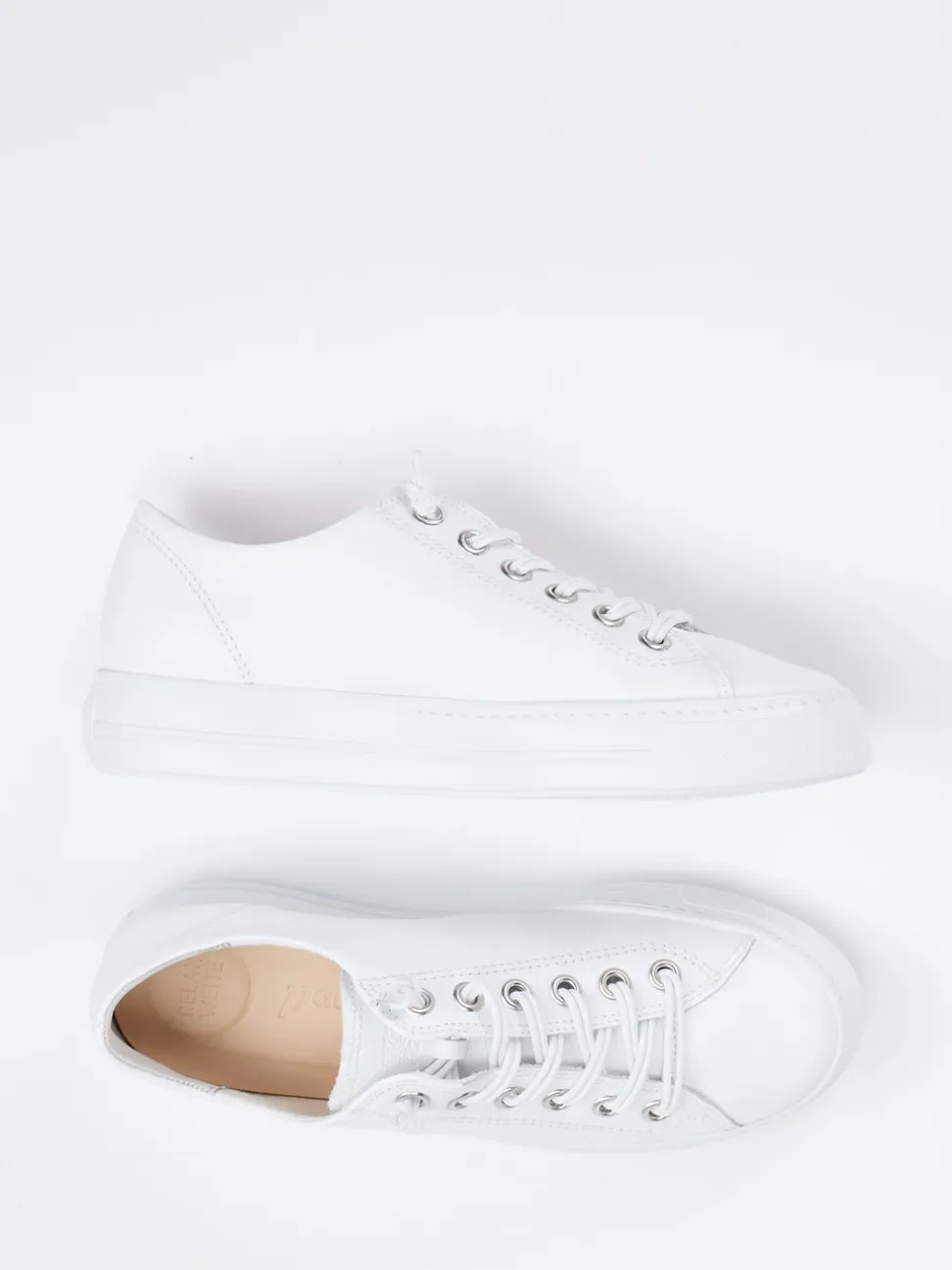 Paul Green – Sneaker aus Kalbleder in Weiß
