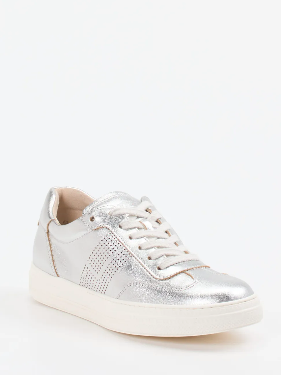 Paul Green – Sneaker aus Metallicleder silber