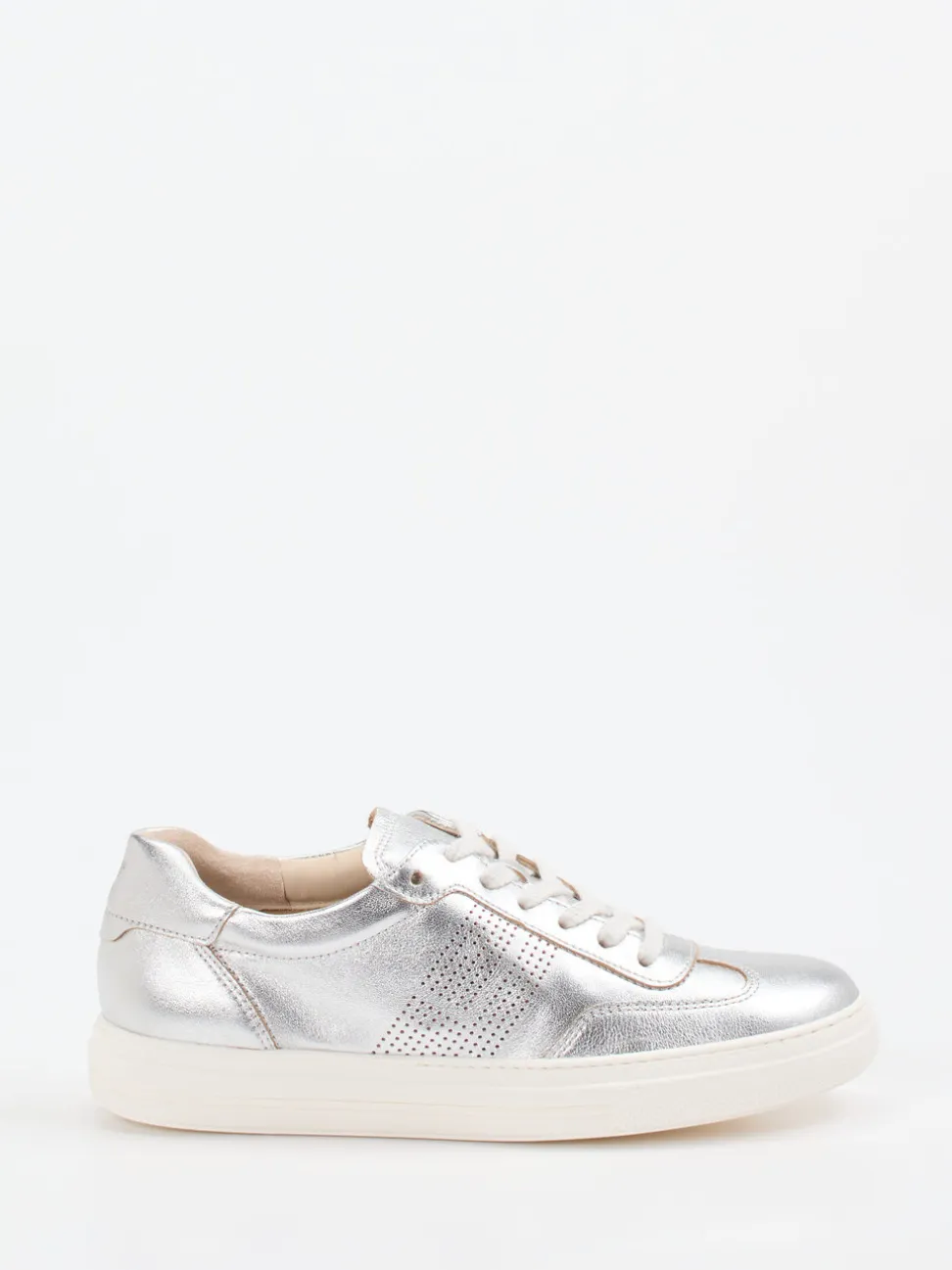 Paul Green – Sneaker aus Metallicleder silber