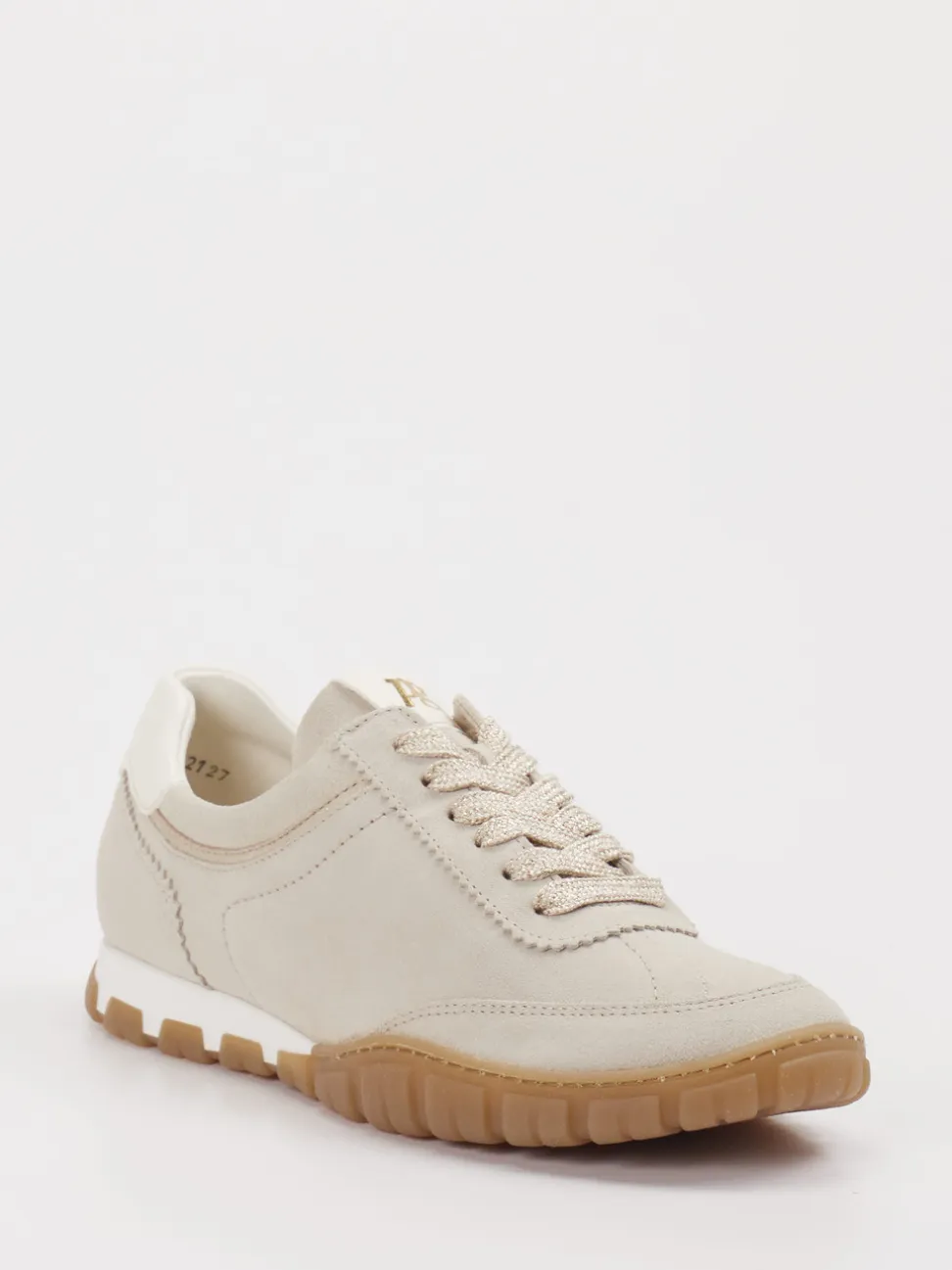 Paul Green – Sneaker aus Veloursleder in Beige