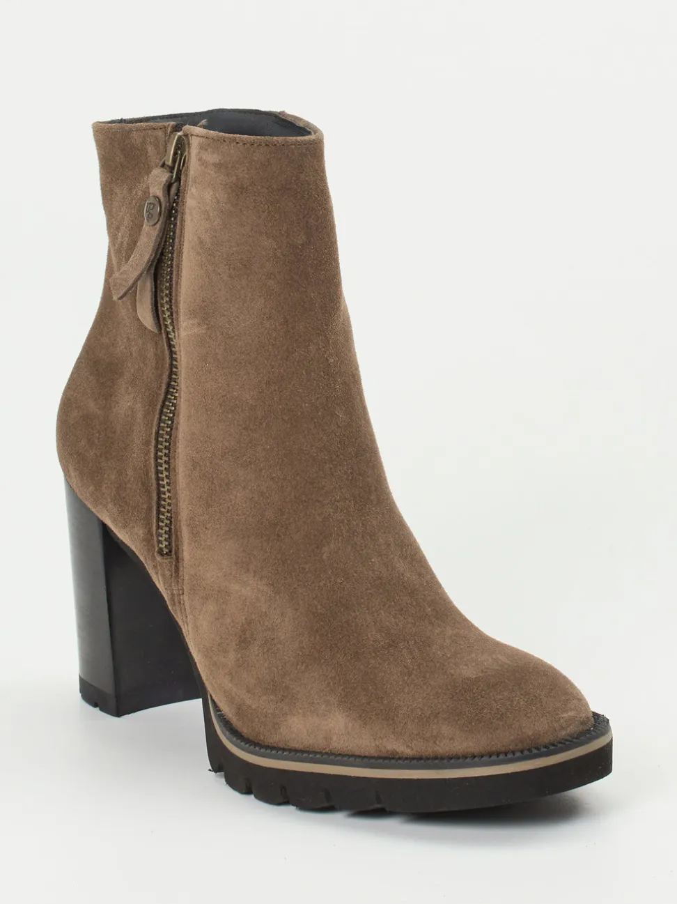 Paul Green – Stiefelette aus Veloursleder in Braun