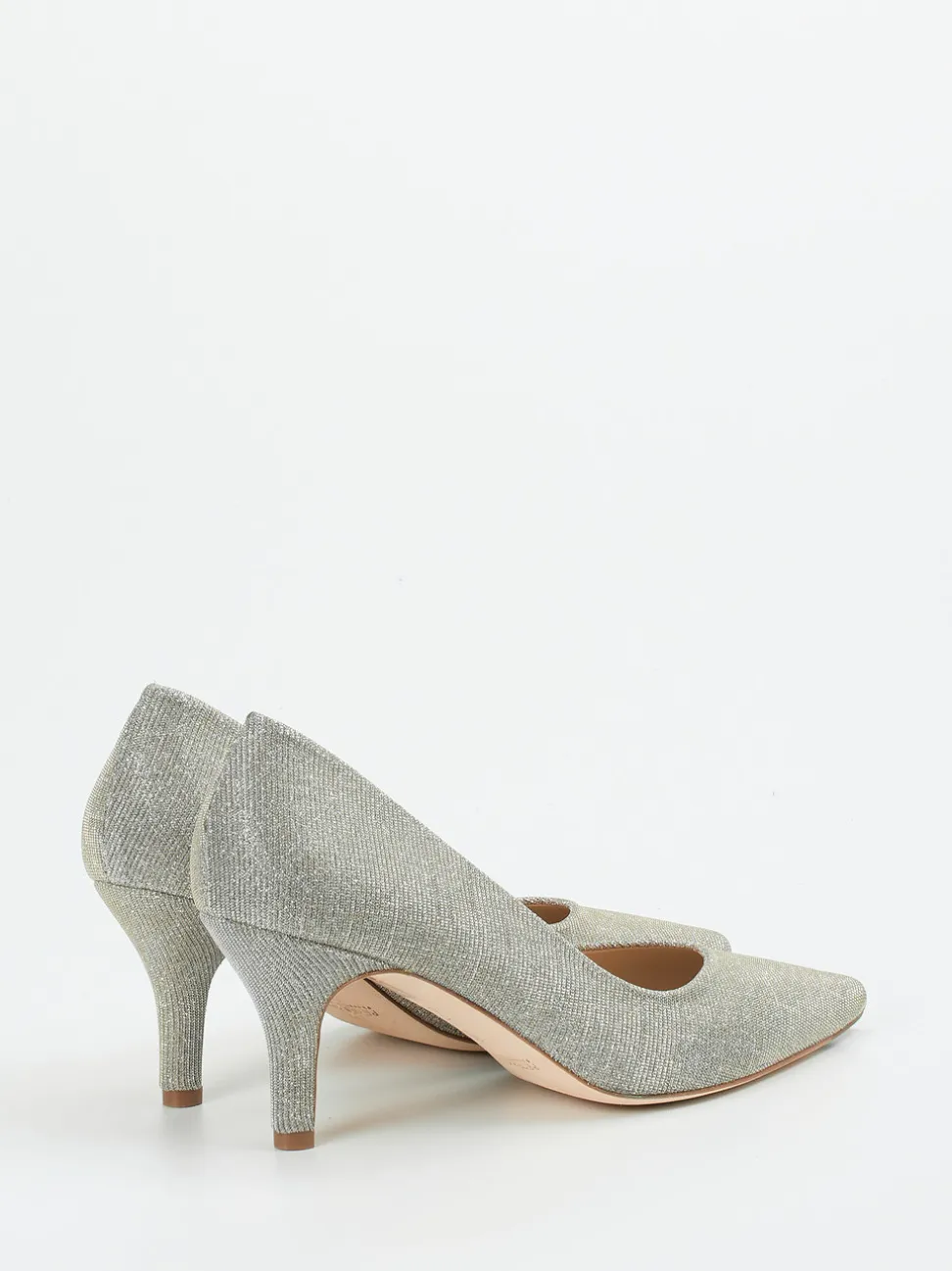 Peter Kaiser – Pumps aus Metallic-Textil Silber
