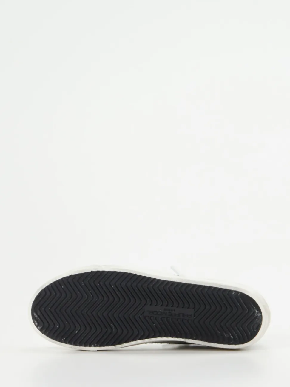 Philippe Model – High-Top Sneaker aus Metallicleder Silber