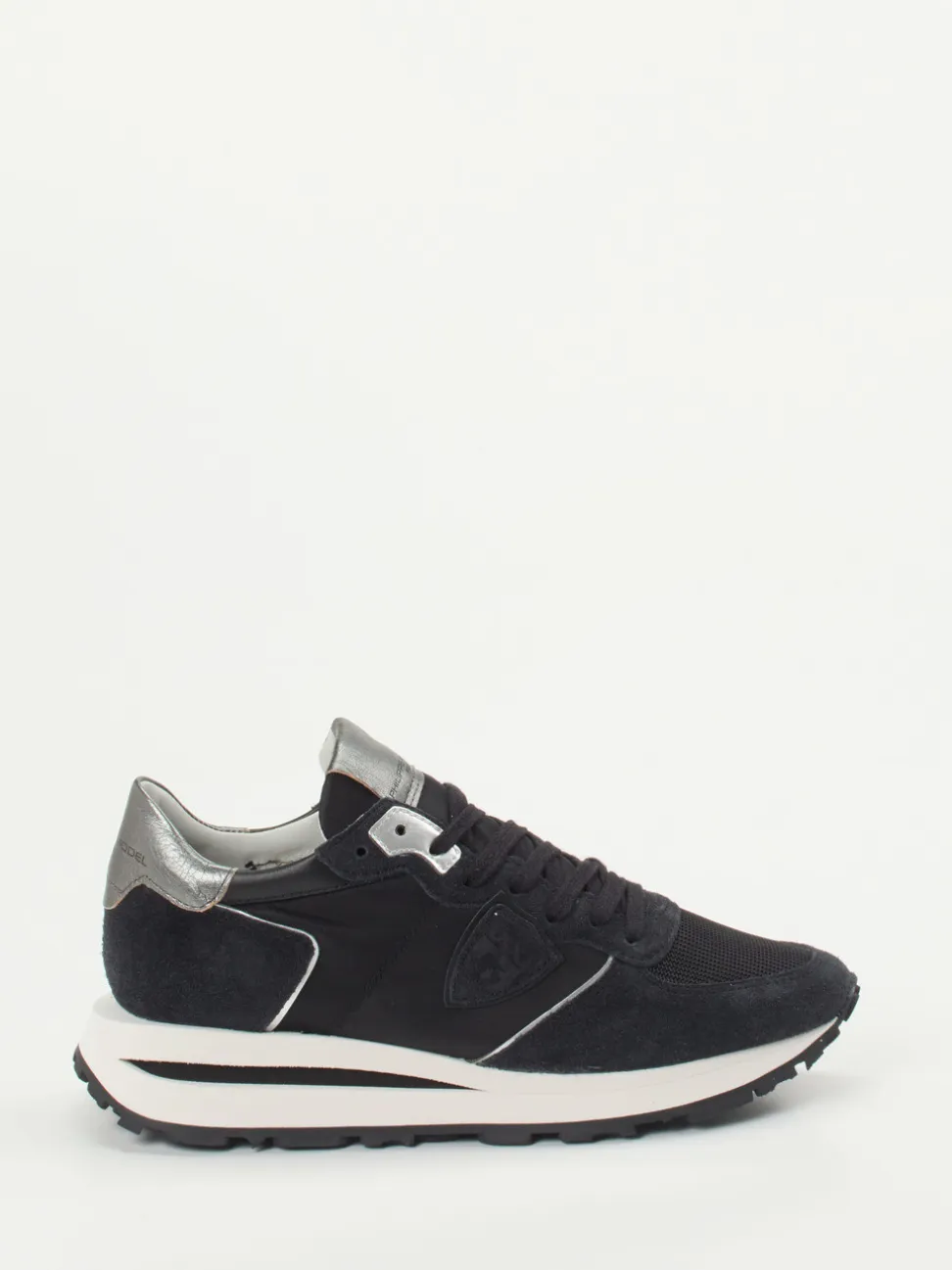 Philippe Model – Retro-Sneaker aus Veloursleder Schwarz