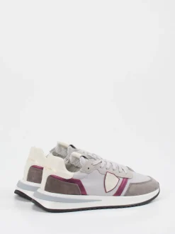 Philippe Model – Sneaker aus Veloursleder grau