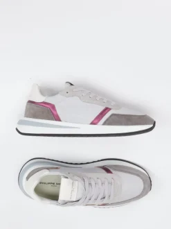 Philippe Model – Sneaker aus Veloursleder grau