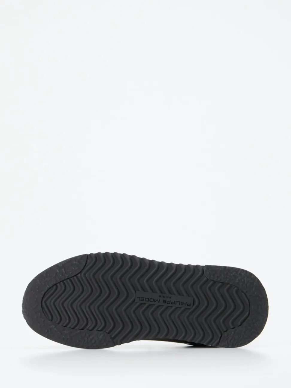 Philippe Model – Sneaker aus Metallicleder grau