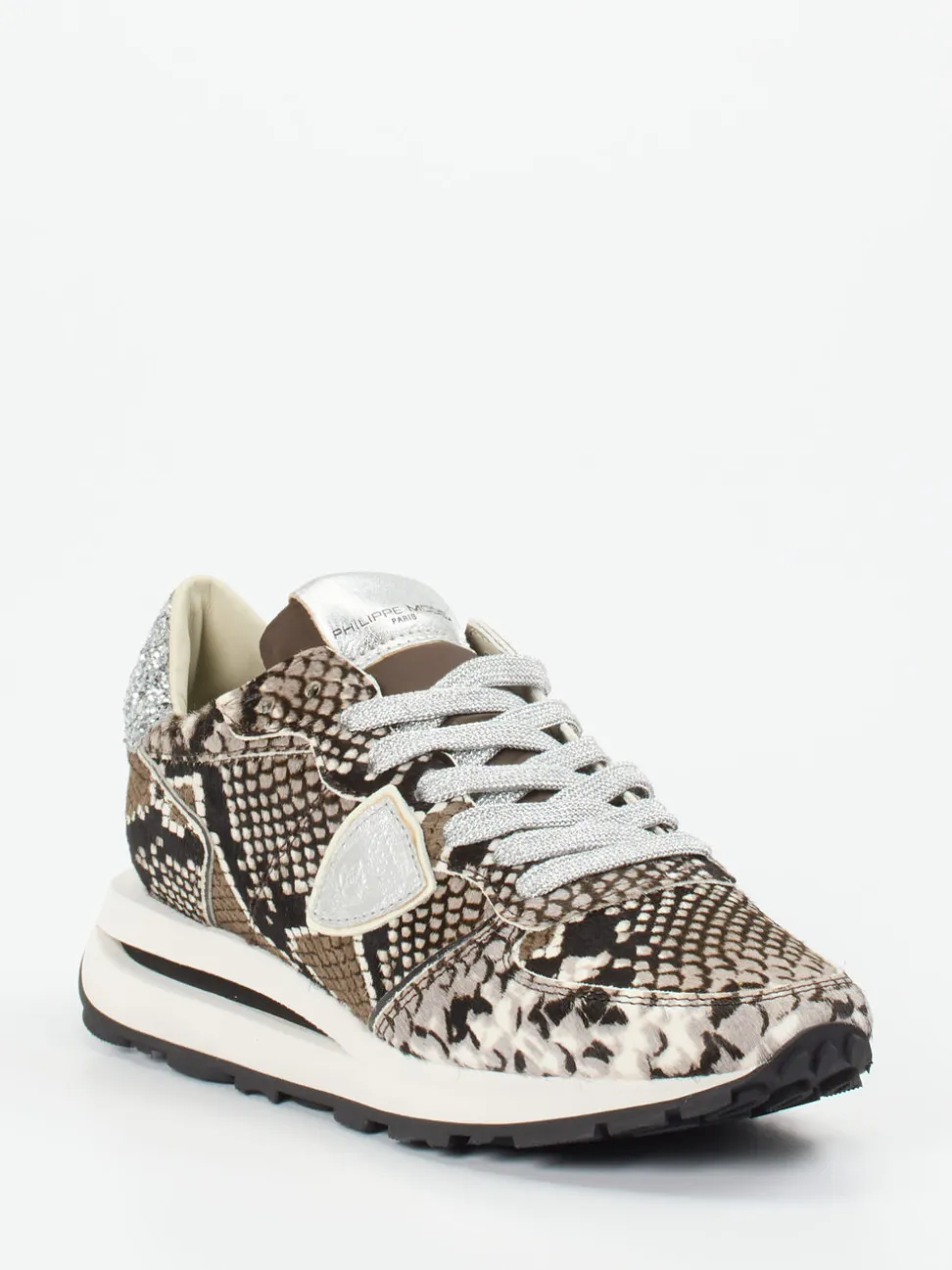 Philippe Model – Sneaker aus Fellimitat mit Snakeprint