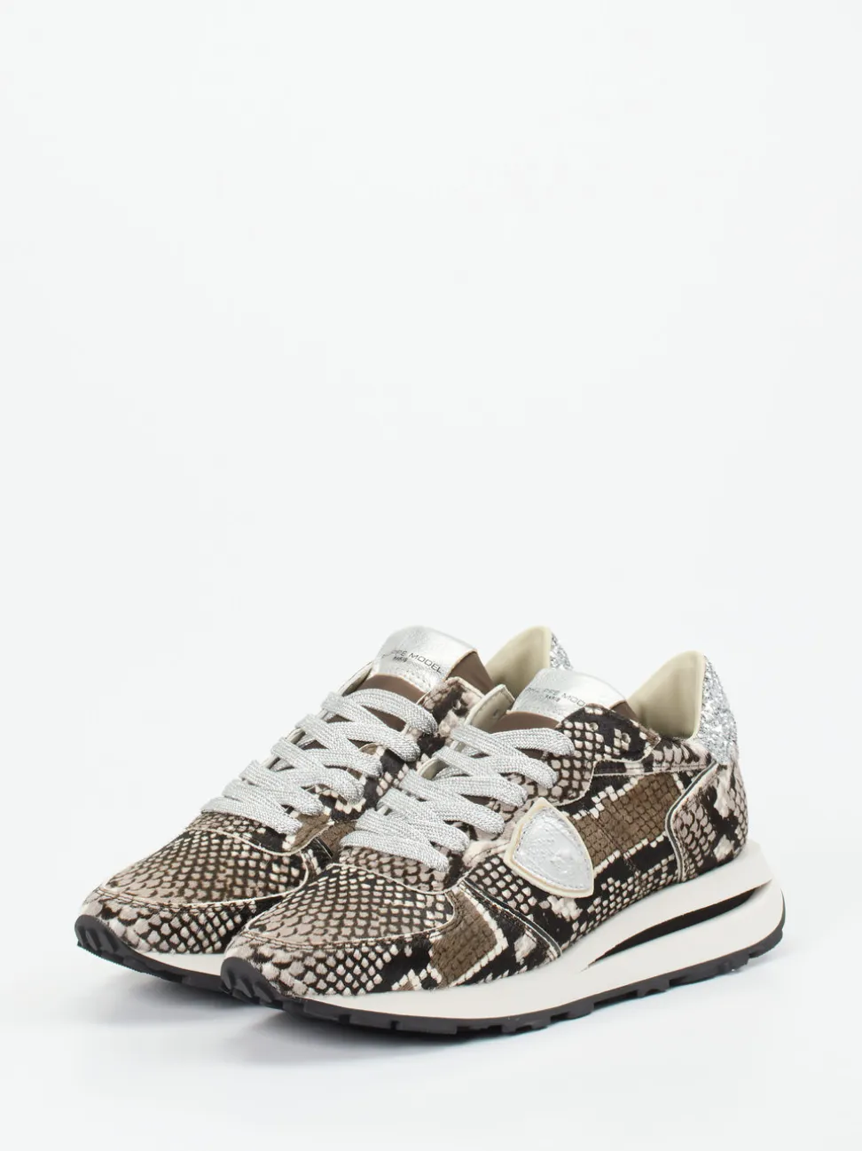 Philippe Model – Sneaker aus Fellimitat mit Snakeprint