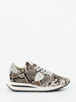 Philippe Model – Sneaker aus Fellimitat mit Snakeprint