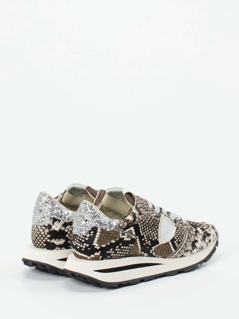 Philippe Model – Sneaker aus Fellimitat mit Snakeprint