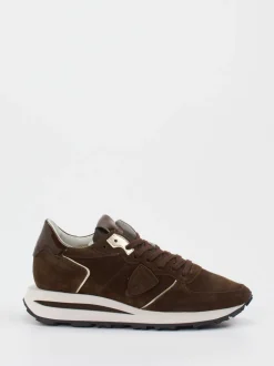 Philippe Model – Sneaker aus Veloursleder braun
