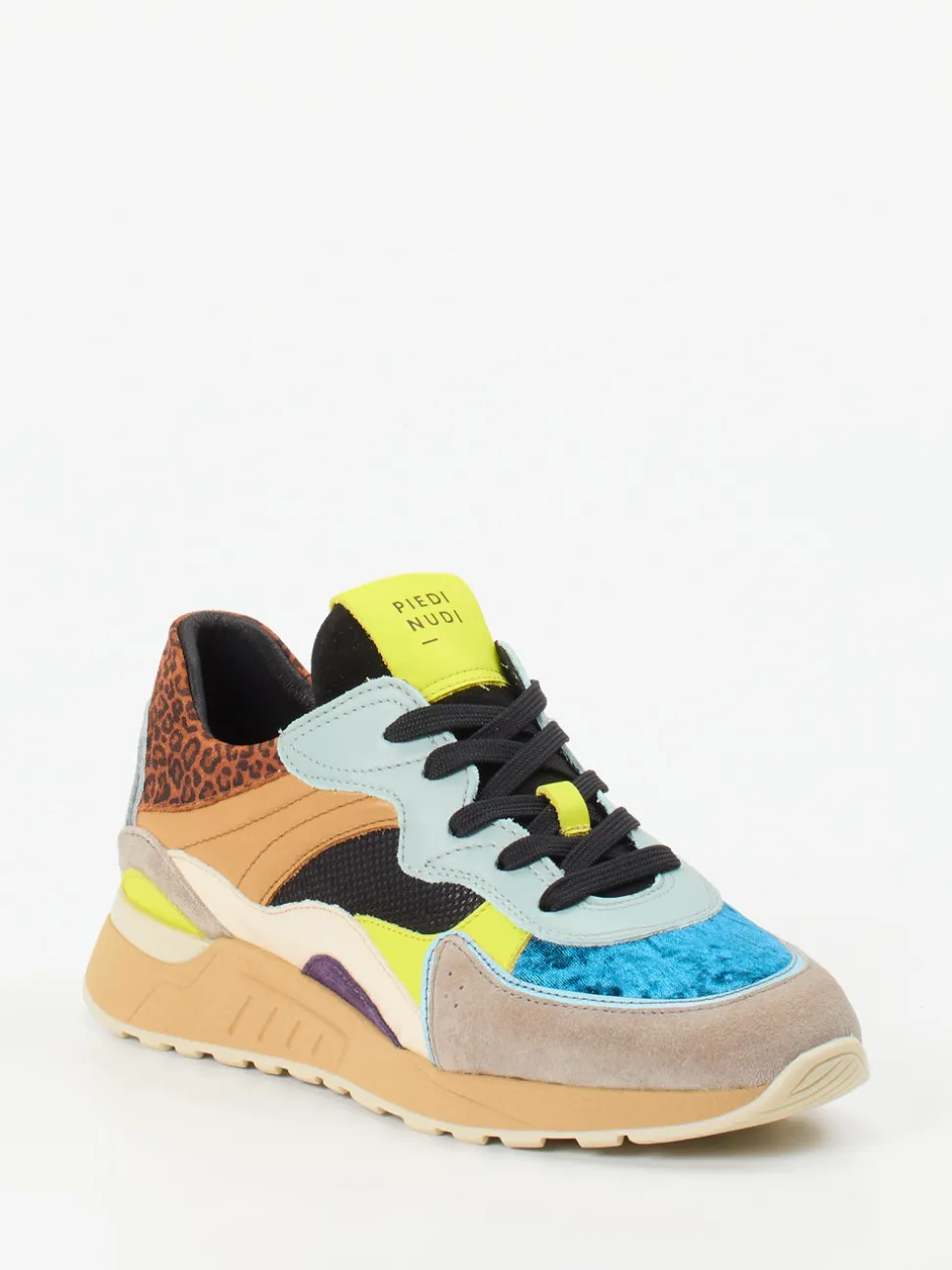 Piedi Nudi – Chunky Sneaker aus Kalbleder mehrfarbig