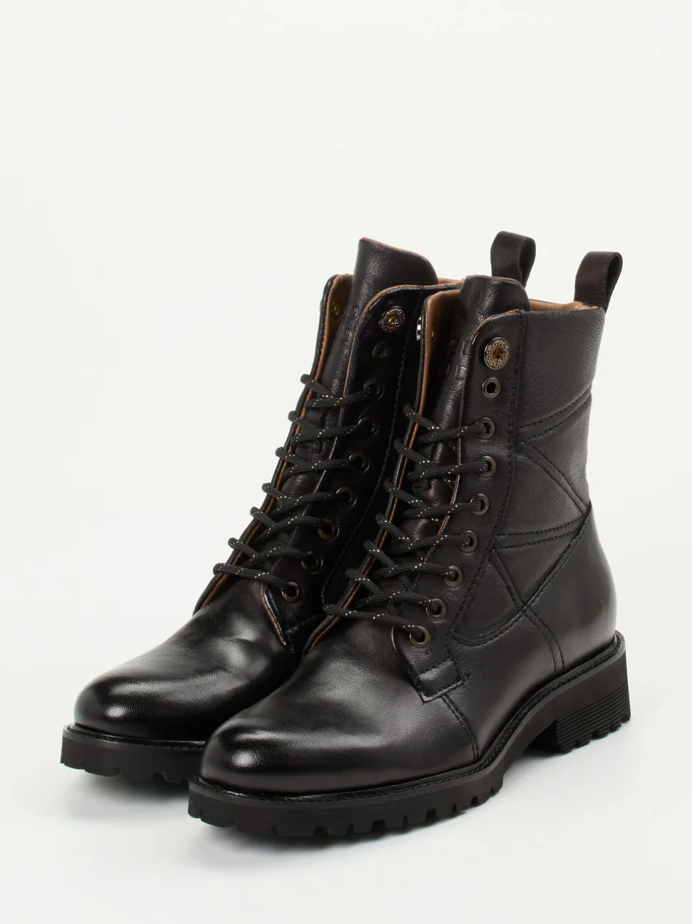 Piedi Nudi – Schnürboots aus Kalbleder schwarz