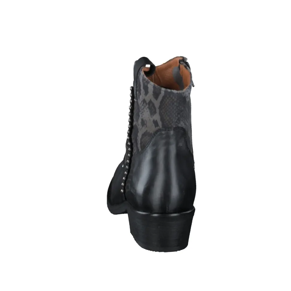 Piedi Nudi – Western-Stiefelette aus Kalbleder schwarz