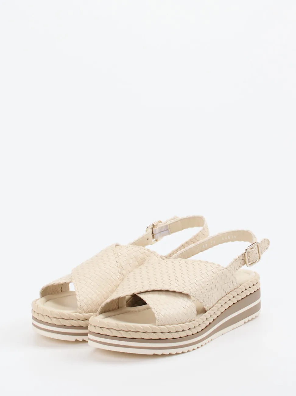 Pons Quintana – Plateau-Sandalette aus Ziegenleder creme