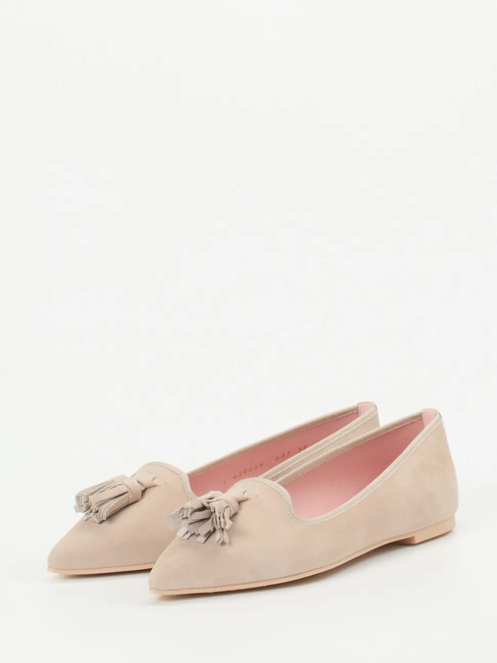 Pretty Ballerinas – Loafer-Ballerinas aus Veloursleder Beige