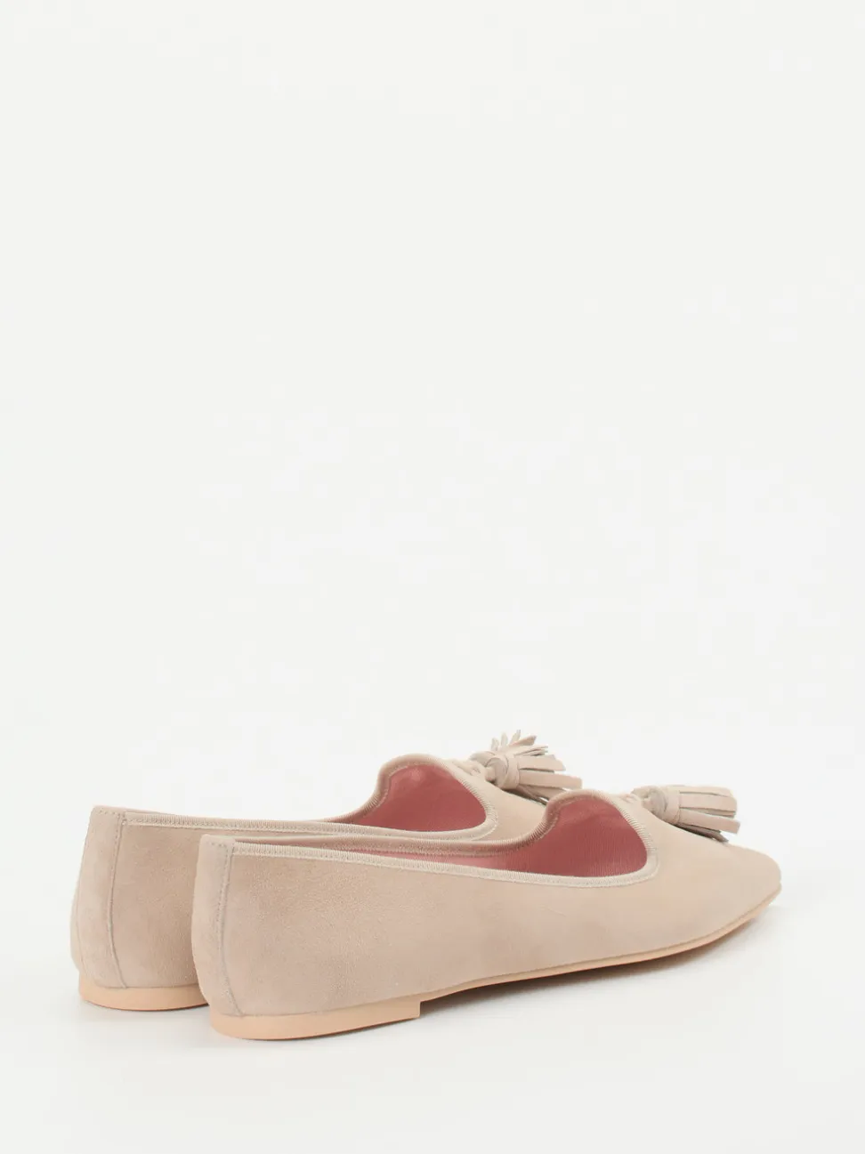 Pretty Ballerinas – Loafer-Ballerinas aus Veloursleder Beige