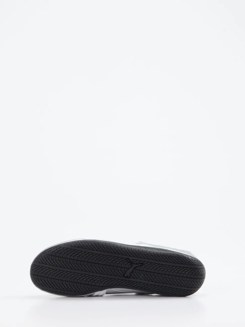 Puma – Ballerinas aus Leder in Metallic-Silber
