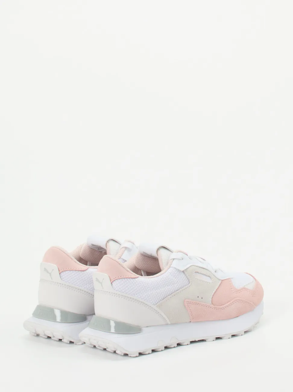 Puma – Retro-Sneaker aus Textil und Veloursleder Rosé
