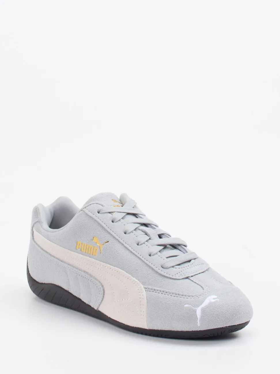 Puma – Sneaker aus Veloursleder in Hellgrau