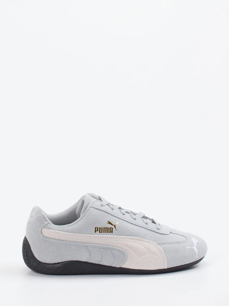 Puma – Sneaker aus Veloursleder in Hellgrau