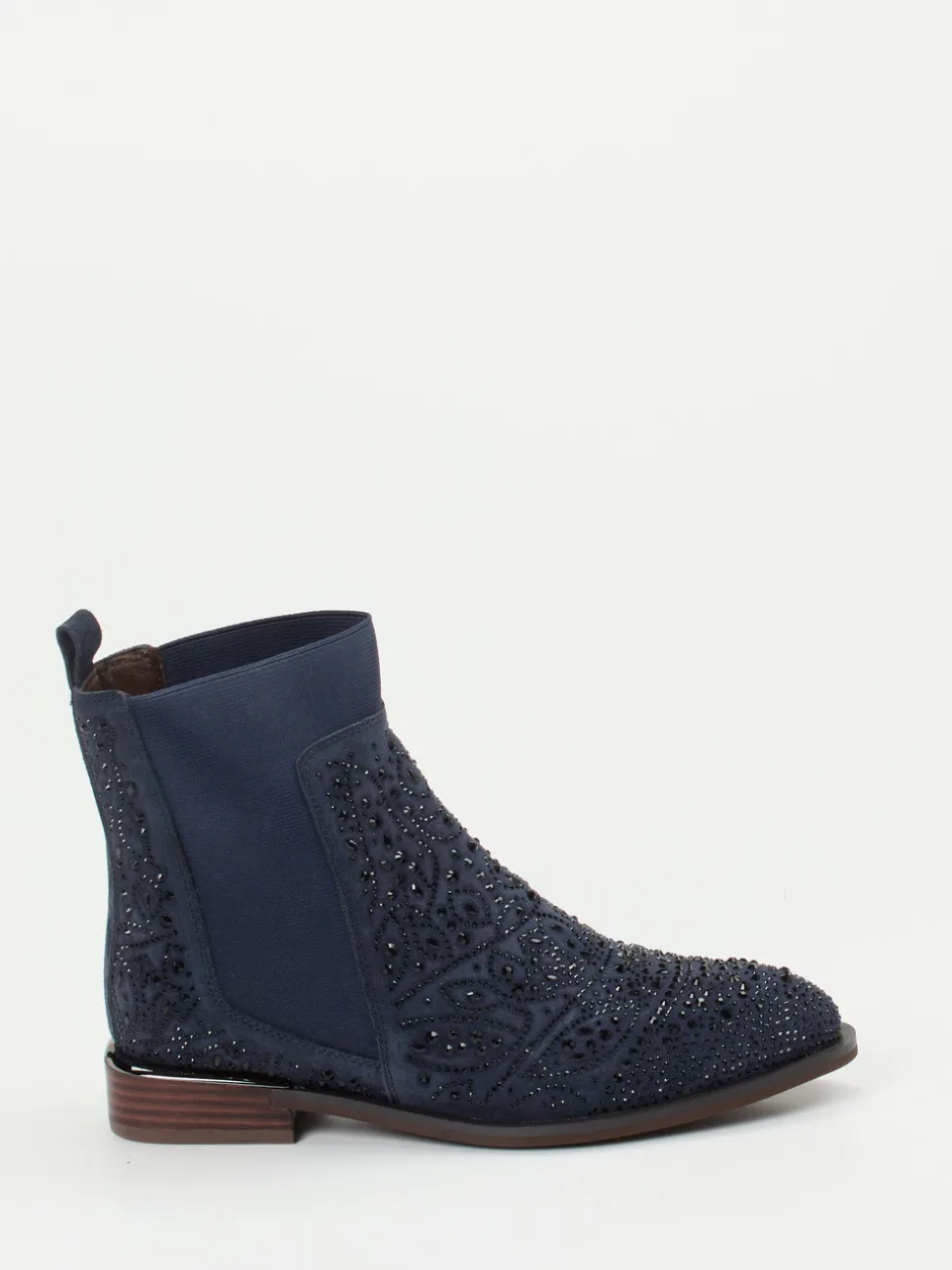 Ralph Harrison – Chelsea Boots aus Veloursleder Dunkelblau