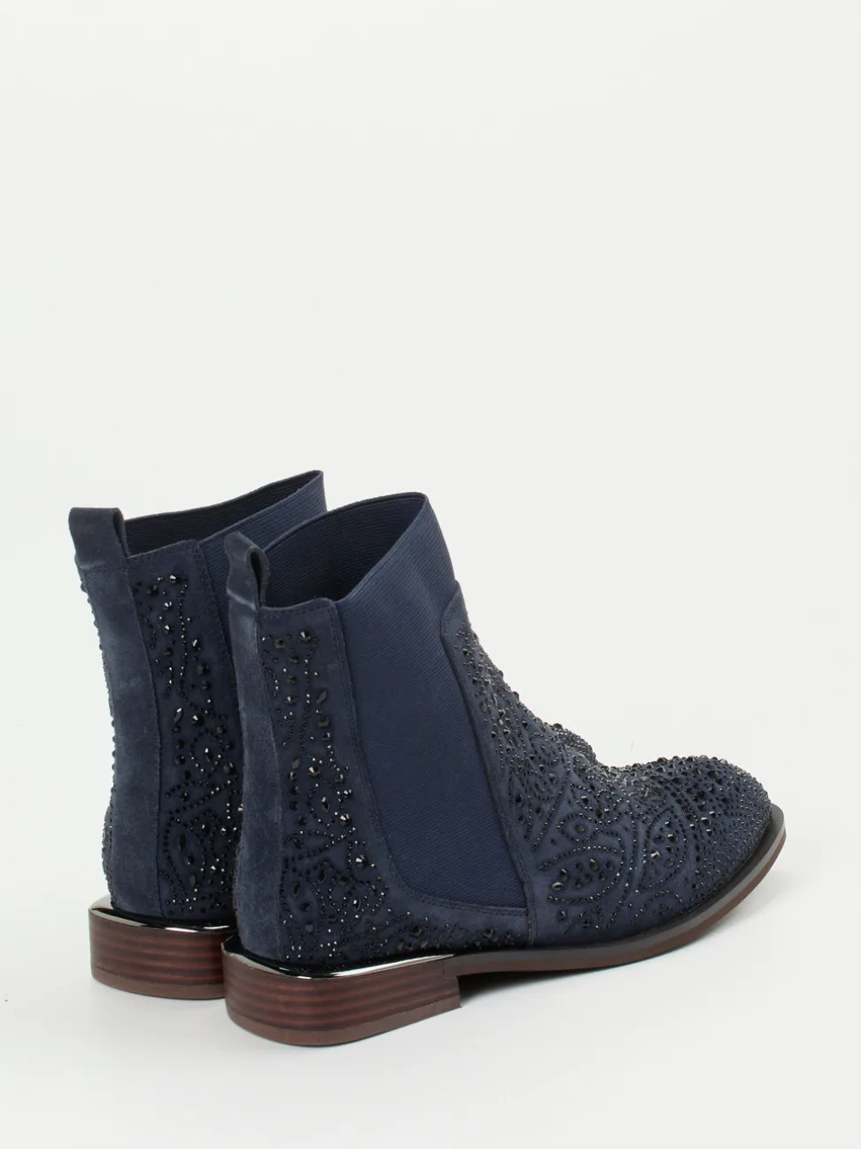 Ralph Harrison – Chelsea Boots aus Veloursleder Dunkelblau