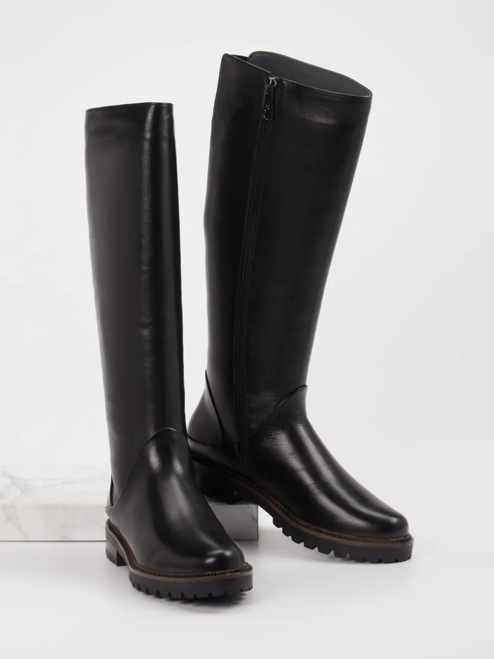 Ralph Harrison – Kniehohe Stiefel aus Leder schwarz