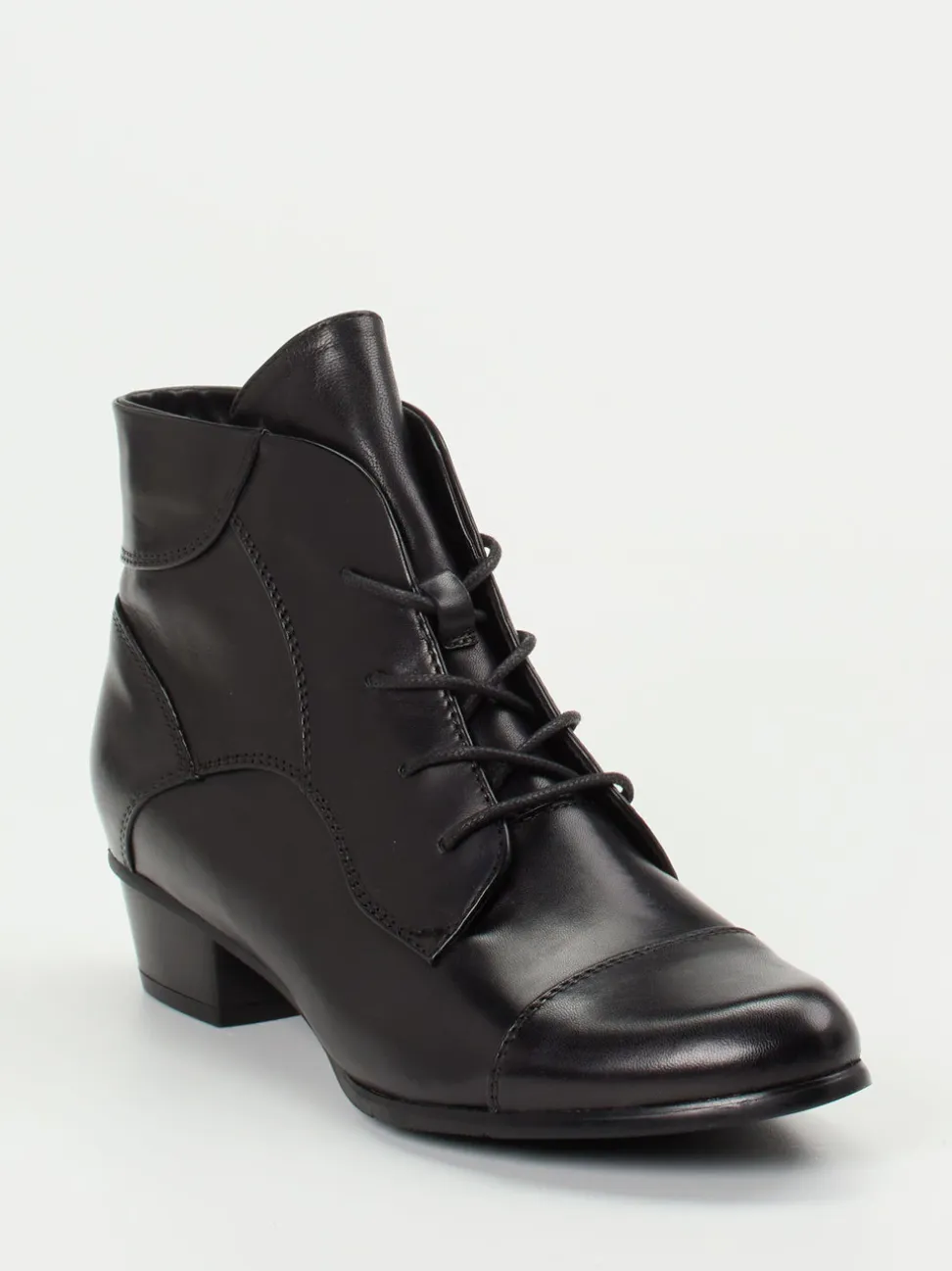 Ralph Harrison – Schnürstiefelette aus Kalbleder Schwarz