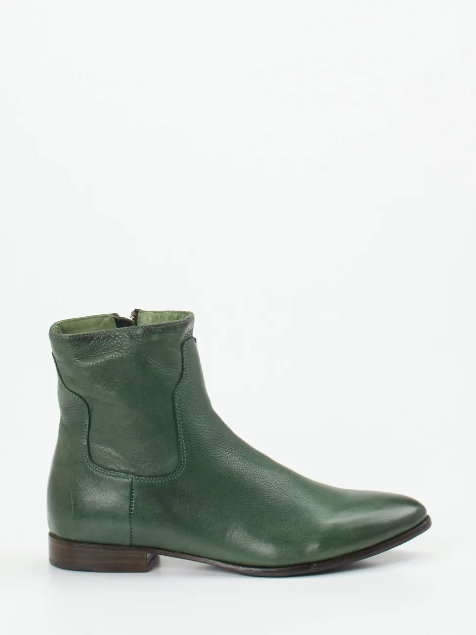 Rebecca White – Stiefelette aus Lammleder tannengrün