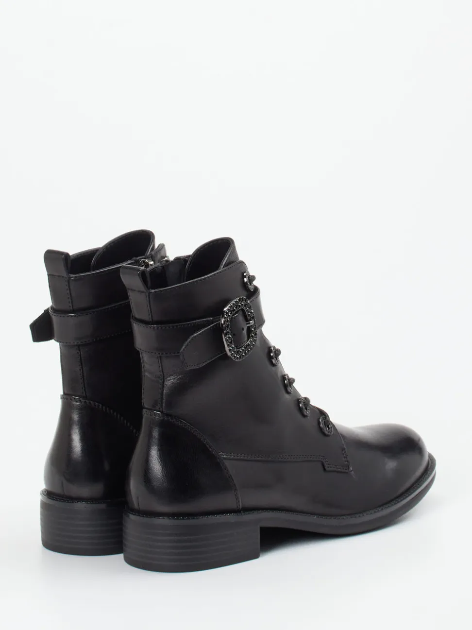 Regarde Le Ciel – Schnürboots aus Lammleder Schwarz