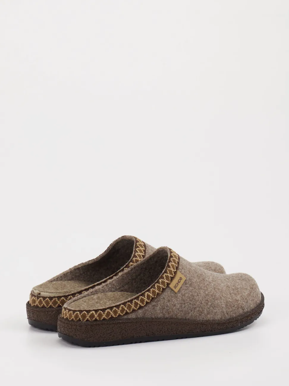 Rohde – Filzpantoffel aus Filz in Beige