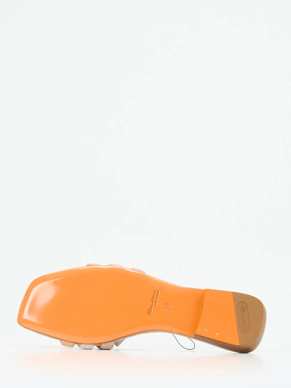 Santoni – Pantolette aus Veloursleder in Naturtönen
