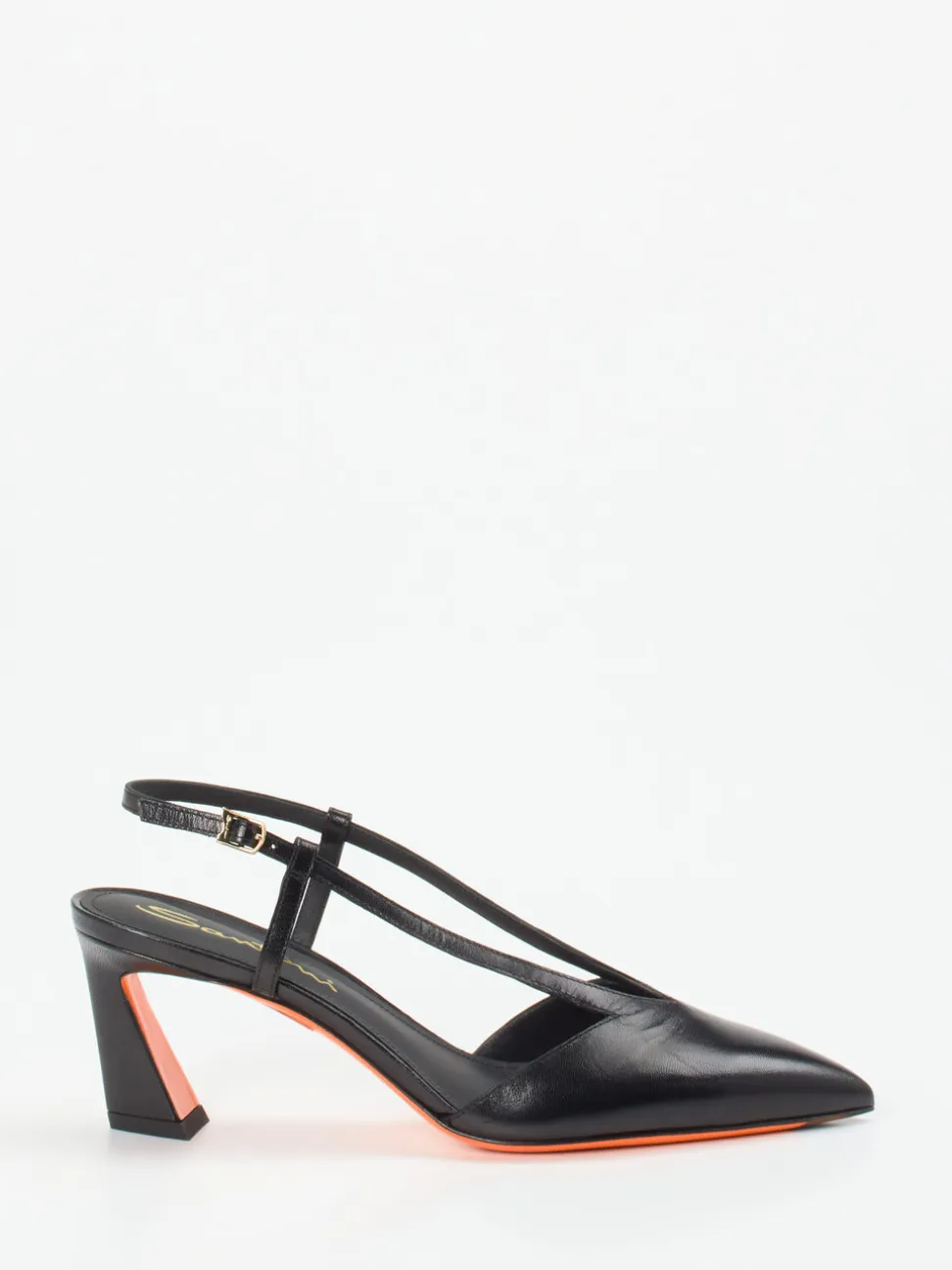 Santoni – Slingback-Pumps aus Kalbleder Schwarz