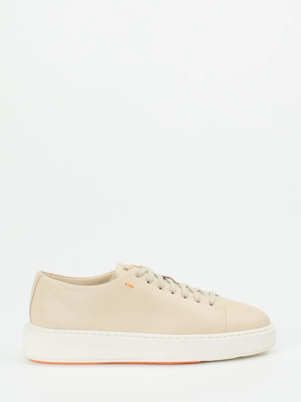 Santoni – Sneaker aus Lammleder in Beige