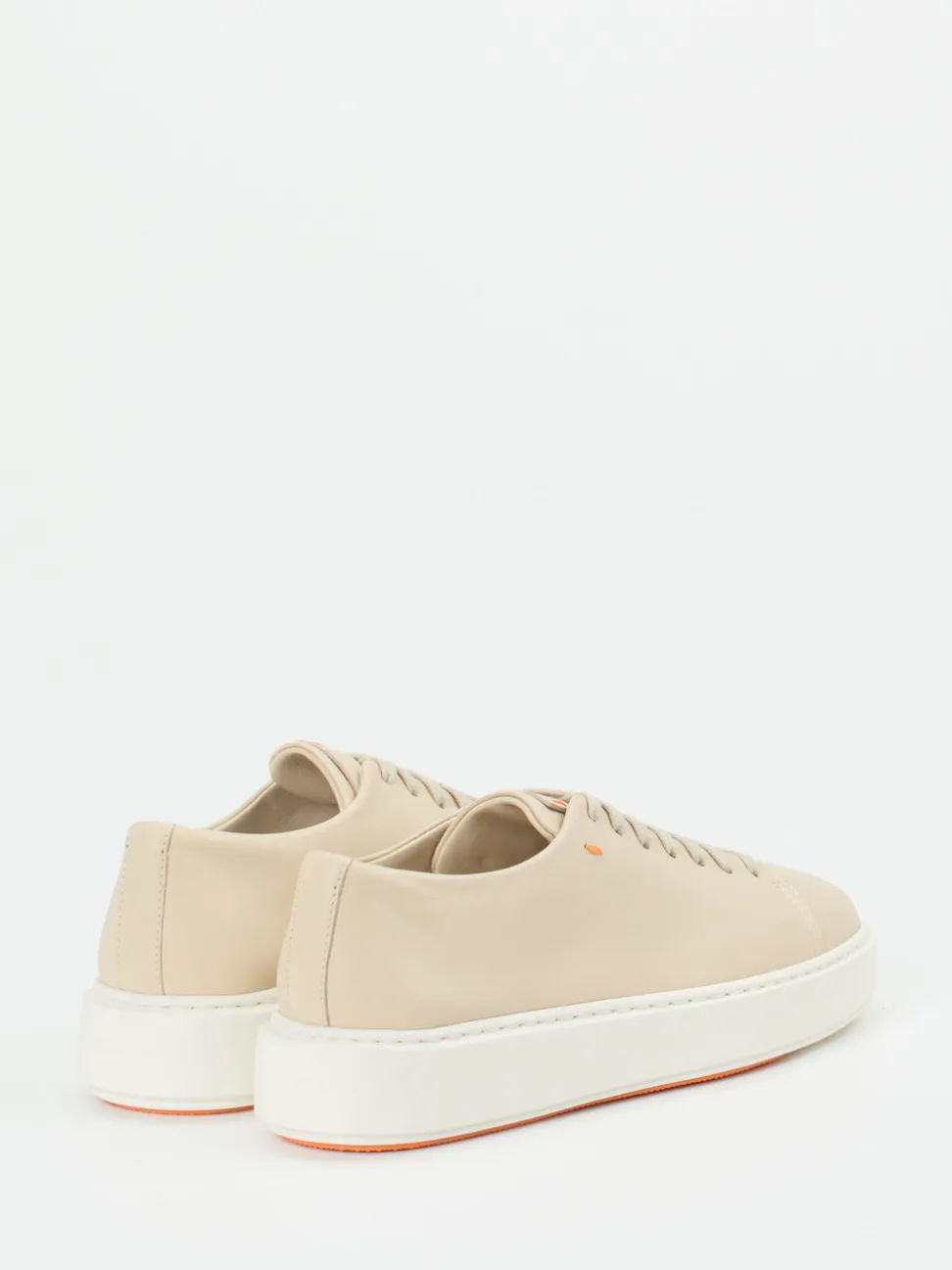 Santoni – Sneaker aus Lammleder in Beige