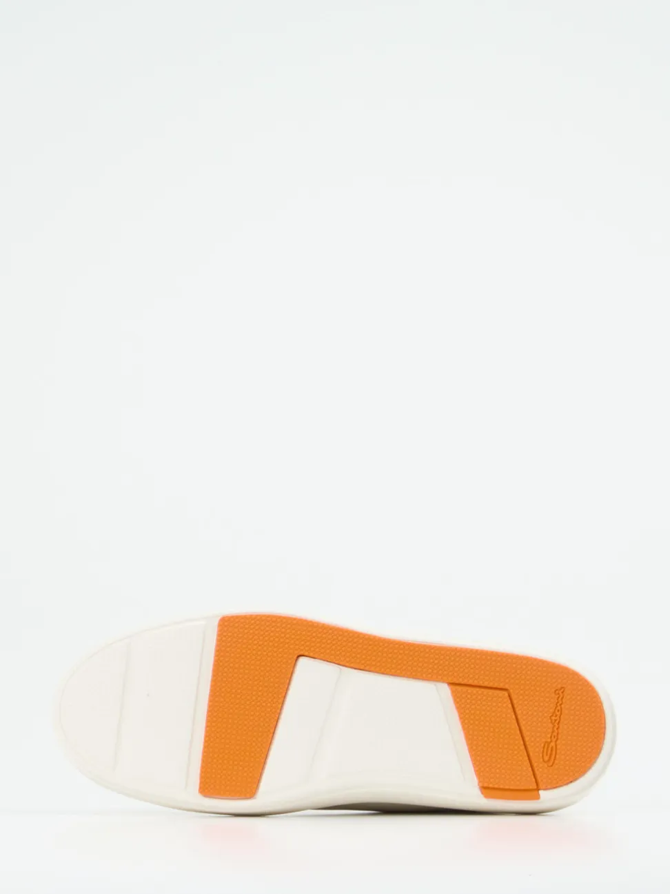 Santoni – Sneaker aus Lammleder in Cremeweiß