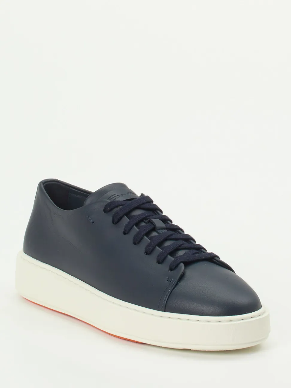 Santoni – Sneaker aus Lammleder Dunkelblau